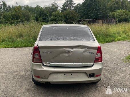 Renault, Logan, 1400, 75, бензин, седан, механика, передний привод, среднее состояние, левый, бежевый, 95 000 ₽