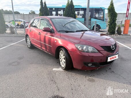 Mazda, 3, 1600, 150, бензин, хэтчбек, автомат, передний привод, среднее состояние, левый, красный, 400 000 ₽