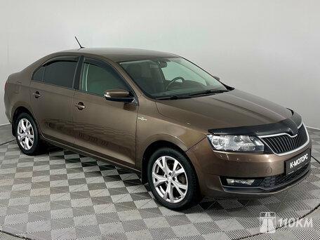Skoda, Rapid, 1600, 110, бензин, хэтчбек, автомат, передний привод, среднее состояние, левый, коричневый, 1 250 000 ₽